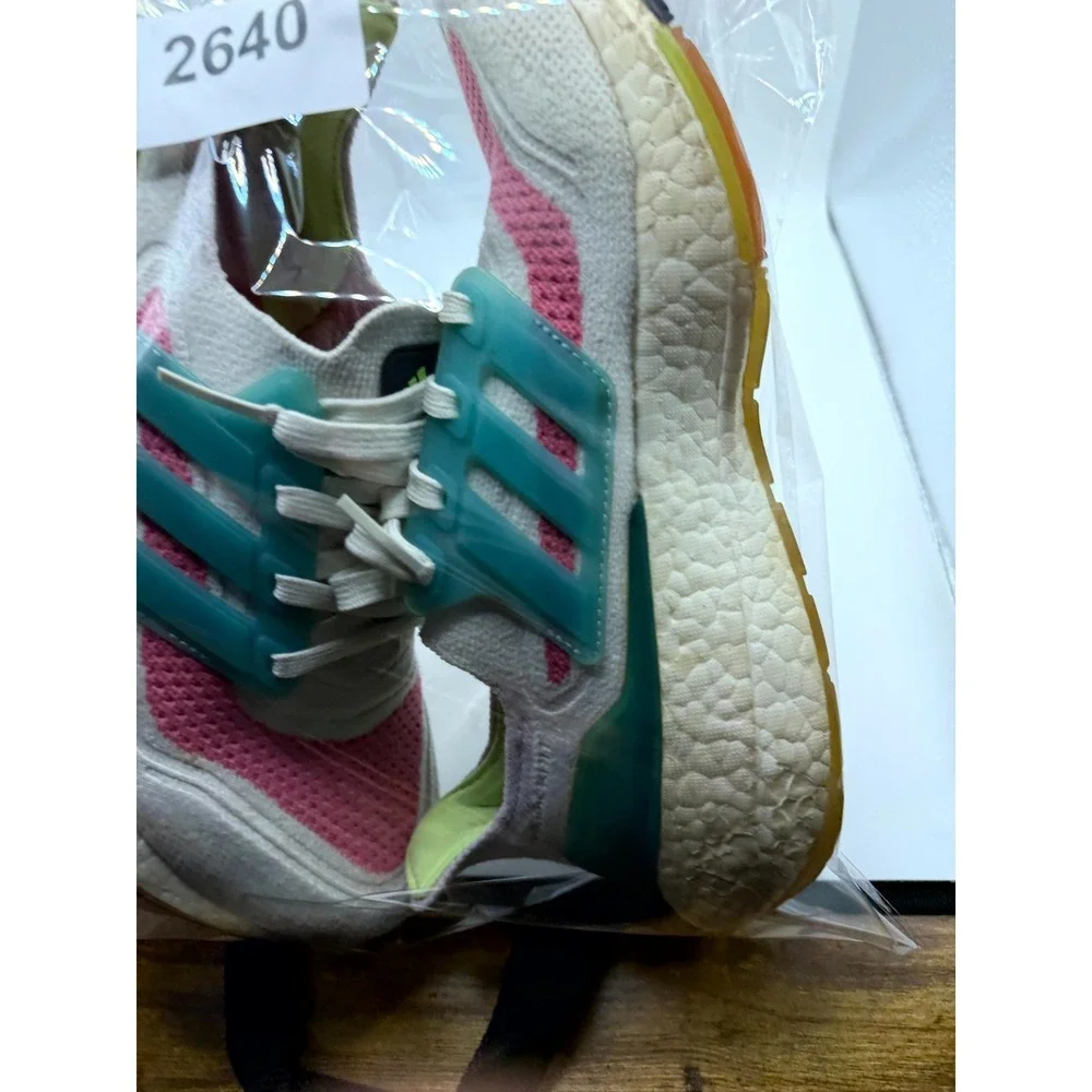 Adidas UltraBoost 21 S23845 Womens 7 Sneaker White Tint Rose Tone Running Shoes‎